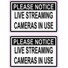 StickerTalk Live Streaming Cameras in Use Vinyl Stickers, 1 Sheet