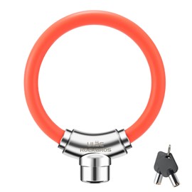 ROCKBROS Bike Lock High Security Cable Lock 300mm/12mm Heavy Duty Cycle Lock with 5 Keys for Bicycle, Motorbike, Scooter, Skateboard, Gate, Door, Fence