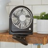 Treva 5 Inch Rechargeable Powered Clip Fan 3 Speed Slim