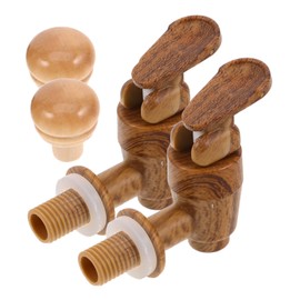 ELAYARD 2Sets Wine Barrel Tap and Cork Stopper Accessories Airtight Replacement Stoppers for Wine Barrels Vintage Design for Easy Pouring and Preservation
