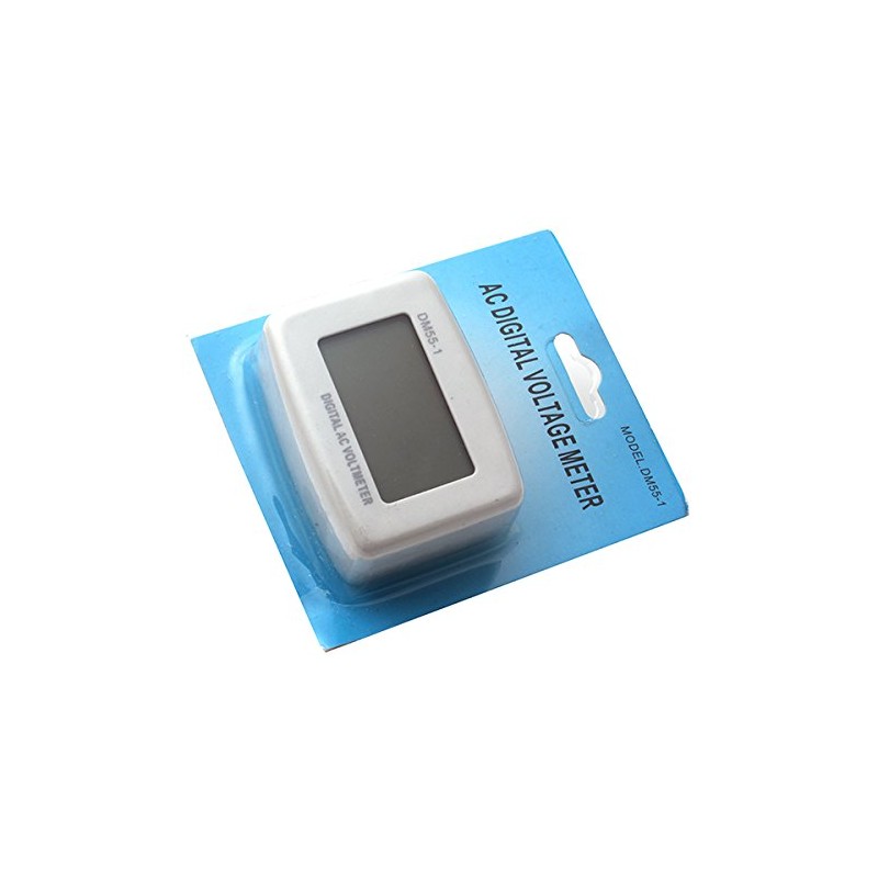 Generic DM55-1 Blue LCD Digital Voltage Meter Voltmeter LED AC