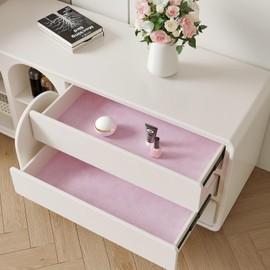 CHIHUT Self Adhesive Velvet Flocking Liner Light Pink Velvet Contact Paper Roll Peel and Stick Soft Fabric Velvet Drawer Liners for Jewelry Dresser Box Shelf Liner 12”x100” Solid Pink Felt Wallpaper