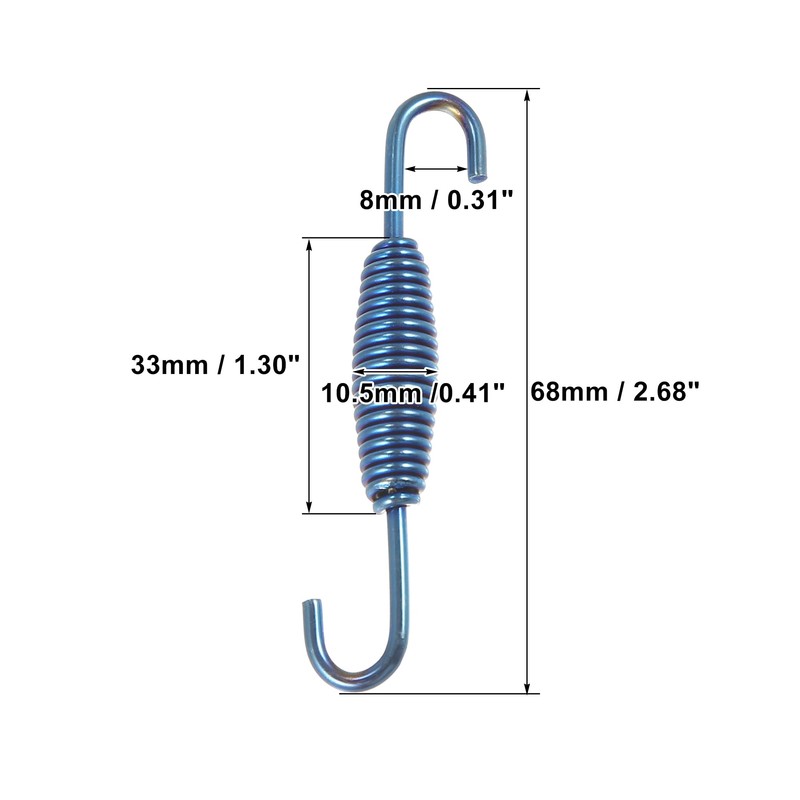 Motoforti Motorcycle Exhaust Spring 74 mm Universal Exhaust Spring Replacement