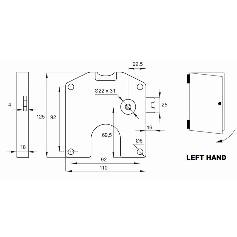 UMAXO® Deposit Lock for 1 Euro Coins. Coin Lock for