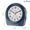 Atrium A451-5 Analogue Quartz Alarm Clock without Ticking with Automatic
