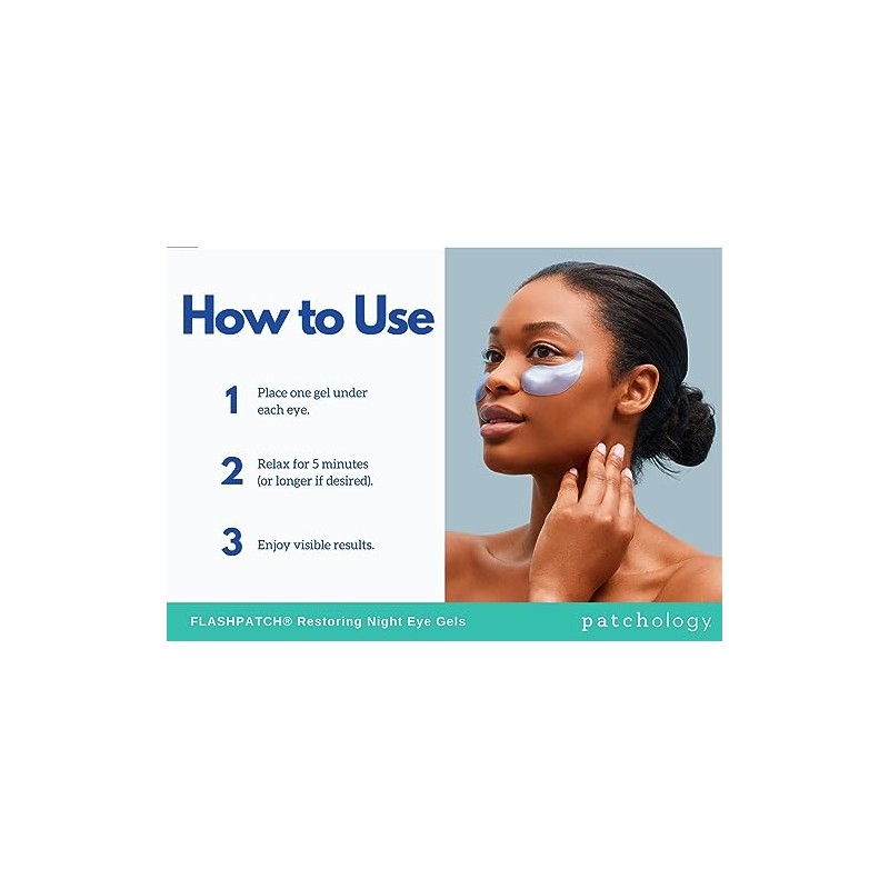 Patchology FlashPatch Restoring Night Eye Gels para ojeras, 30 unidades