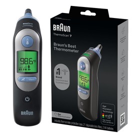 Braun Thermoscan 7 Ear Thermometer, Black, 0.65 Pound