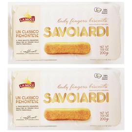 Savoiardi Lady Fingers Biscuits, Classic Italian Ladyfingers, 7.05 oz, 2Pack
