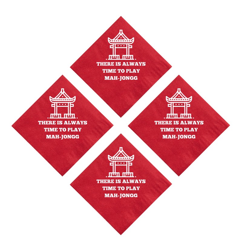 Mah Jongg Mahjong Servilletas para bebidas de cóctel, tamaño 20