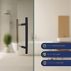 MONT HARD 8" Shower Door Handle Center-to-Center Back-to-Back Ladder Pull,