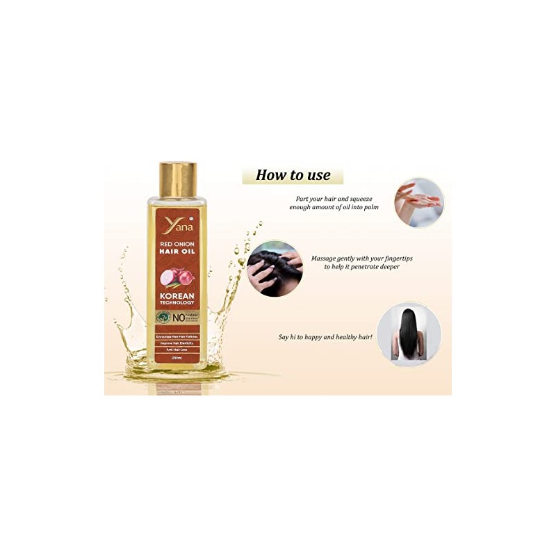 Yana Yana Red Onion Oil Repairs Damaged Hair - Makes