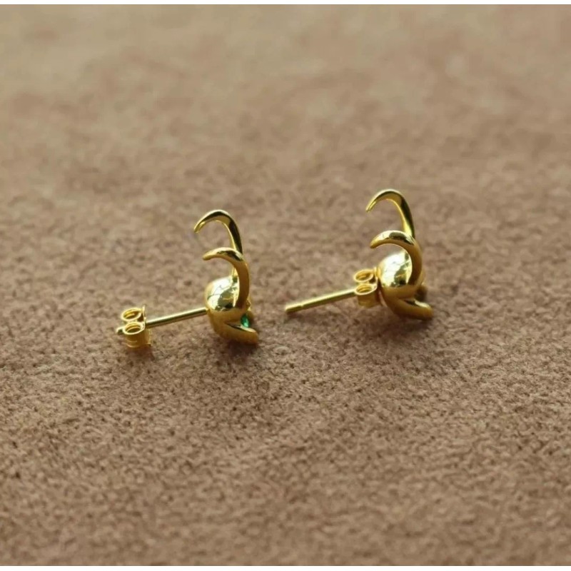 Importacion Aretes Sylvie Loki Princesa De Asgard Enchapados En Oro