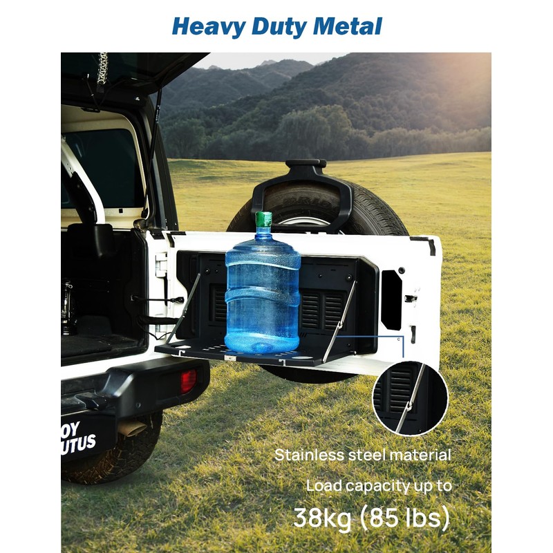 JOYTUTUS Tailgate Table Organizer for Wrangler JL & JLU Wrangler