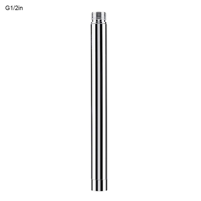 Shower Extension Tube, 8inch Round 201 Stainless Steel Bathroom Accessory