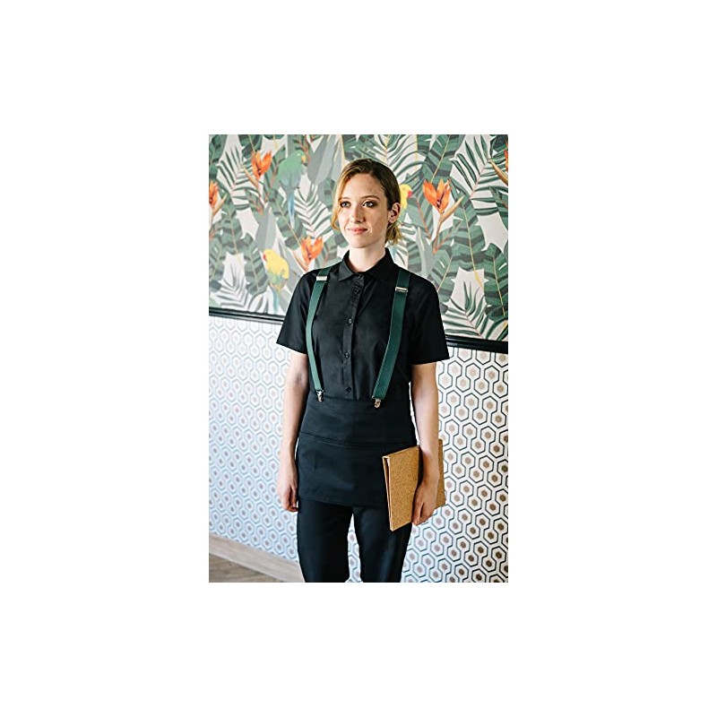 VELILLA Delantal Corto Comandero Short Cooking Apron, Light Turquoise, One