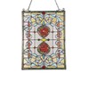 RADIANCE goods Floral Tiffany-Glass Window Panel 24" Tall