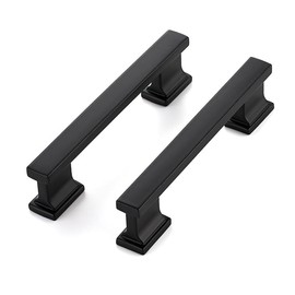 10 Pack Matte Black Cabinet Pulls 4-3/4 Inch Kitchen Handles for Cabinets with 3-3/4 Inch Hole Center Solid Kitchen Cabinet Handle Heavy Duty Cabinet Pull Kitchen Cabinet Hardware for Cabinet Cupboard