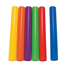 Fun Express Plastic Batons for Relay Race - Pack of 12, Comes in 6 Colors - Active Outdoor Play for Kids and PE Supplies