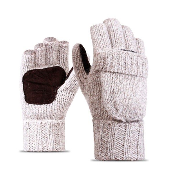 TraderPlus Winter Warm Touchscreen Gloves Wool Mittens for Women Men