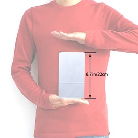 KEYYOOMY Small Bright Color Paper Bags White Party Goody bags for Wedding Baby Shower Kid’s Birthday Party (White, 50 CT, 4.7 X 2.4 X 8.7 In)