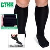 3 Pack Wide Calf Compression Socks for Women & Men,