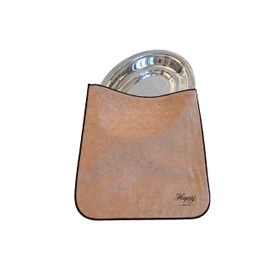 Hagerty Silver Guard Holloware Bag for silver & silver-plated objects 30 x 30 cm I Practical silver storage bag with tarnish protection I Impregnated protective velvet cover for plates, trays, etc.