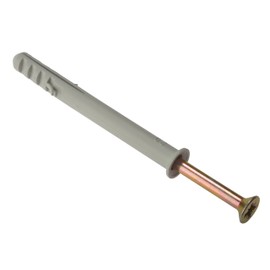 ForgeFix Frame Fixings | M8 x 100mm | Nylon Plug, Zinc Yellow Passivated Screw | Bag 10