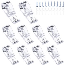 GAOHAN 10 Sets Roman Blind P Clip, Plastic Roman Roller Blind Chain Cord P Clips Hooks Child Safety Roller Blind Clips for Blinds with 10 Screws and 10 Plastic Pillars