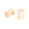 200Pcs Wooden Spools 0.55in 0.51in Unfinished Polished Wood Smoothing Wooden