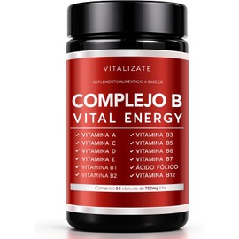 Complejo B Completo - Suplemento Potenciado - Incluye Vitaminas (B1, B2, B3, B5, B6, B7, B9 y Vitamina B12) | Vitamina B Complex para Hombre y Mujer - 13+ Ingredientes Premium | 60 Cápsulas