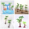 XHBTS Set of 10 Miniature Palm Trees, Plastic, Model Trees