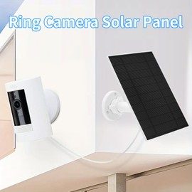 Solar Panel Charger for Ring Stick Up Cam, Stick Up Cam Pro, Ring Spotlight Cam Plus/Pro, 6W5V Fast Charging (2Pack)