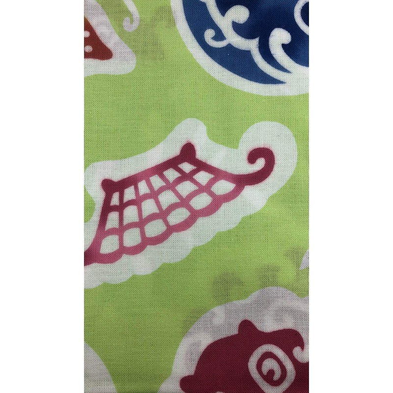 Goatsei Tenugui (Red Pattern), Urizun, Hand-dyed Washcloth, Okinawa