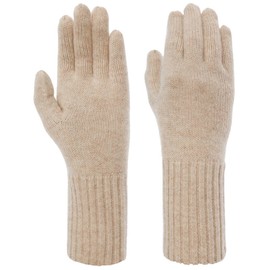 Seeberger Women's Cashmere Full Finger Gloves, beige