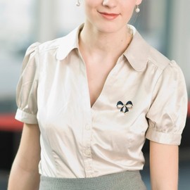 LKingel Sparkling Pearl Bow Brooch, Vintage Zirconia Enamel, Women's Brooch Pin, Christmas Prom Jewelry (Blue Love)