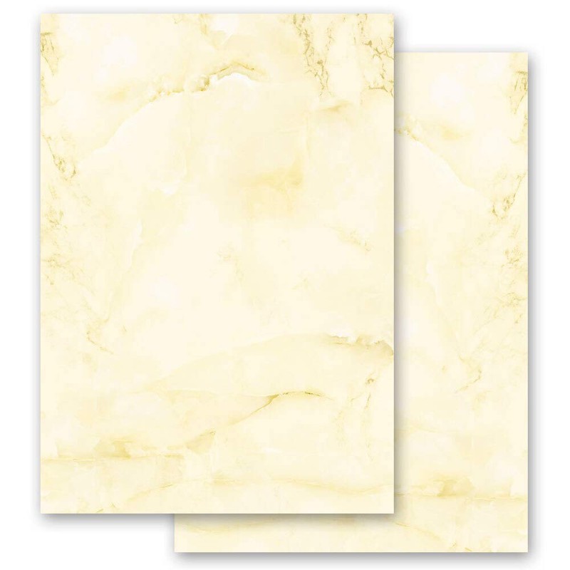 Writing Paper Marble & Structure Marble Light Yellow DIN A4