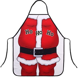 BIKBOK Funny Apron for Women and Men, Cute Kitchen Apron as Gag Gifts for Adults, Friends, Girlfriend, Boyfriend and Birthday Gifts (Santa Claus Male)