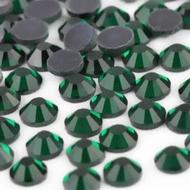 Crystal Hotfix Rhinestone,Machine Cut Stone 288pcs/pkg(Emerald,SS30/6mm)