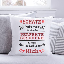 GRAVURZEILE Cushion with Saying Gift for Mum, Friends & Family – Gift for Mother's Day, Father's Day, Birthday, Valentine's Day, Christmas – Colour: Treasure