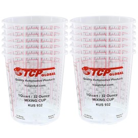 Custom Shop Pack de 12 Tazas de Mezcla de Pintura de 32 onzas con Proporciones de Mezcla calibradas en el Lado de la Taza