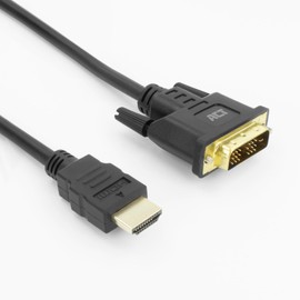 ACT HDMI to DVI Cable 1 m, 4K@60Hz, Bi-Directional HDMI DVI Adapter (DVI-D 18+1 Pin) Male to Male Gold-Plated for Connecting a DVI Monitor – AK3734