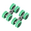 2Pcs UShaped Wheels Stainless Steel 4Wheel Small Rollers Shower Door