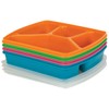 Fox Valley Traders Vibrant Four-Section Microwave Tray Set of 4,