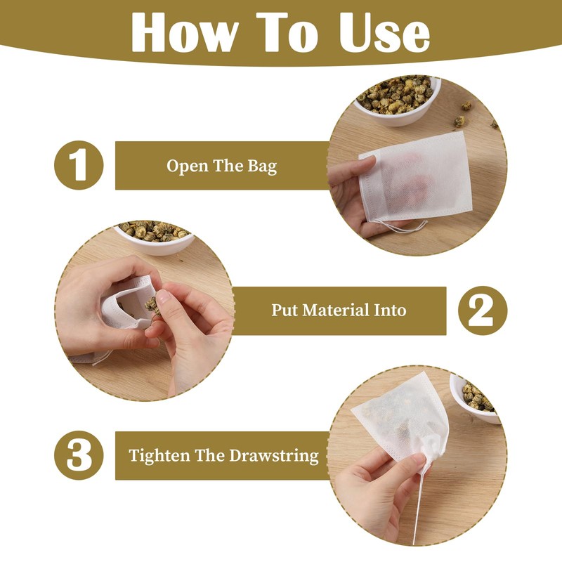 100Pcs Spice Bags for Cooking, 3x4 Inch Sachet Bags Reusable