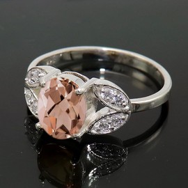 Morganit im Labor gezüchtet Edelstein Band Ring 925 Sterling Silber Ring Männer & Frauen Band Ring Alle Größen Ring Handgefertigt Schmuck TSR1142BC_26 (72 (22.9))