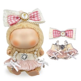 Doll Clothes & Outfits for Blind Box Plush Toy Figures - Complete Dress Sets with Accessories for Sitting & Standing Poses (for 15~17cm/ 5.9~6.7inch Dolls)