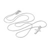 Small Plain Sterling Silver Cross Pendant on 20 Inches Chain