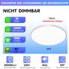 NUODIFAN LED Ceiling Light, 18 W Ceiling Light, IP65 Bathroom