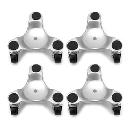 6" Steel Tri-Dolly 4 pcs, 200 lbs Load Capacity, Great for Moving Furniture & Appliances, Durable and Easy to Use，Furniture Moving Dolly with 1 x Furniture Lifter