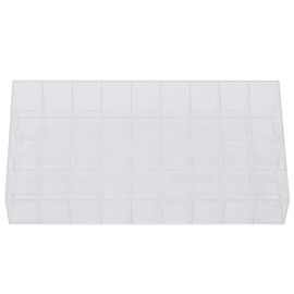 Caja de exhibición de lápiz labial transparente de 36 rejillas, caja de almacenamiento de maquillaje Organizador de cepillos de uñas Exhibición de cosméticos (solo caja)